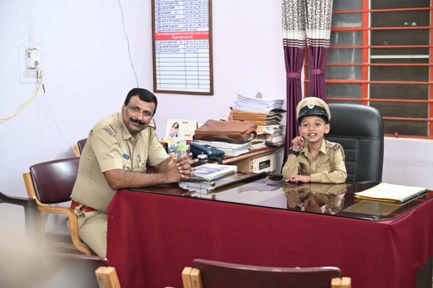 police officer 8 years old boy