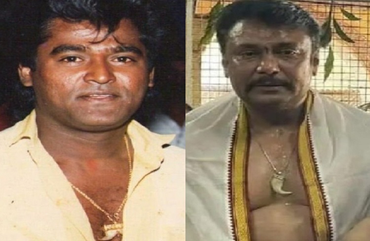 jaggesh and dharshan with lion claws dollar
